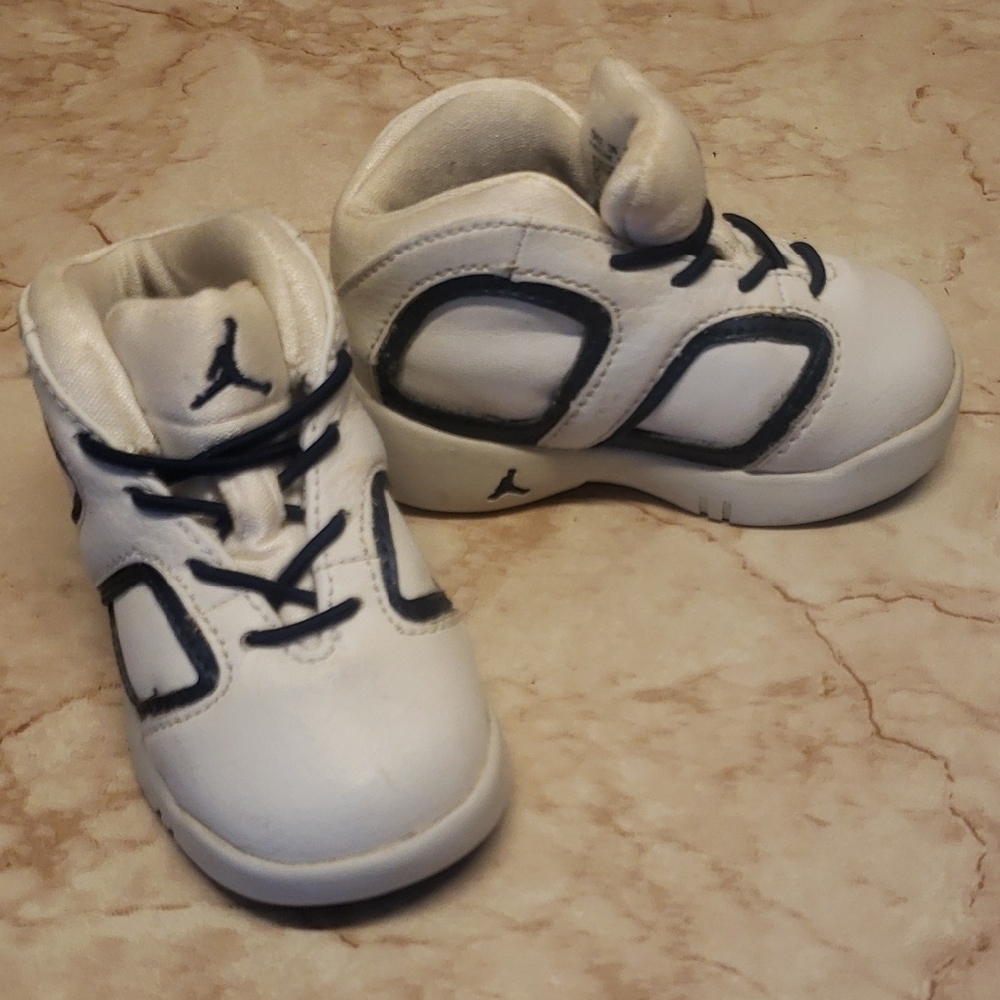 Jordan Baby  White and Black Sneakers Size  3